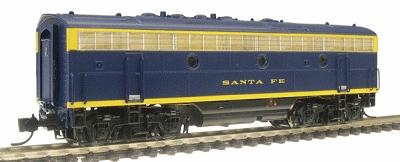 Intermountain Railway 69717 N Scale EMD F7B - Standard DC -- Santa Fe (blue, yellow, Cigar Band Logo)