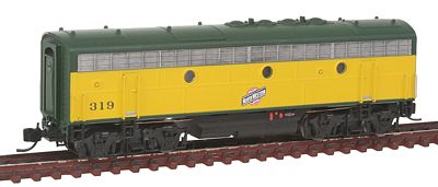 Intermountain Railway 69744 N Scale EMD F7B - Standard DC -- Chicago & North Western (yellow, green)