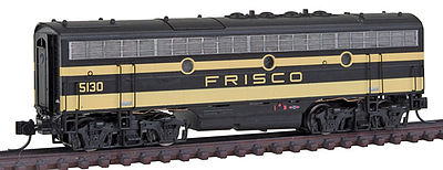 Intermountain Railway 69745 N Scale EMD F7B - Standard DC -- St. Louis-San Francisco (Frisco, black, yellow)
