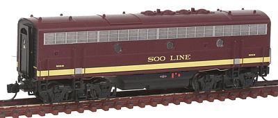 Intermountain Railway 69746 N Scale EMD F7B - Standard DC -- Soo Line (maroon, yellow)