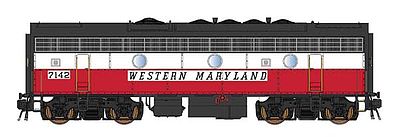 Intermountain Railway 69794 N Scale EMD F7B - Standard DC -- Western Maryland (Circus, red, white, black)