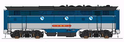 Intermountain Railway 69831 N Scale EMD F3B - Standard DC -- Nashville, Chattanooga & St. Louis (blue, gray, red)