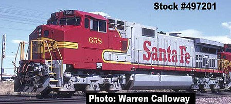 Intermountain Railway 699201D N Scale GE C44-9W - DCC -- Santa Fe (Warbonnet, silver, red)