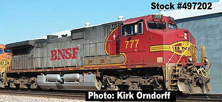 Intermountain Railway 699202S N Scale GE C44-9W - LokSound and DCC -- Burlington Northern Santa Fe (Warbonnet, silver, red)