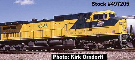 Intermountain Railway 699205D N Scale GE C44-9W - DCC -- Chicago & North Western (As-Delivered, yellow, green, Lightning Stripe)