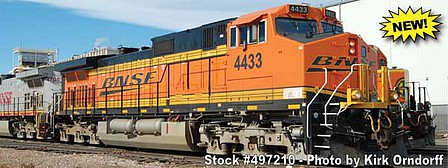 Intermountain Railway 699210D N Scale GE C44-9W - DCC -- Burlington Northern Santa Fe (H3, orange, black, yellow, Wedge Logo)