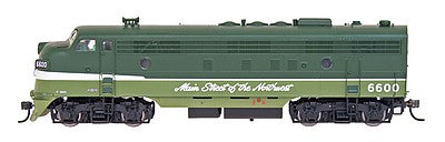 Intermountain Railway 69933S N Scale EMD FP7 Phase I w/LokSound & DCC -- Northern Pacific (Loewy Two-Tone Green)