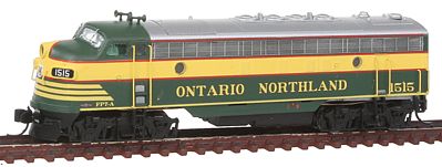 Intermountain Railway 69948 N Scale EMD FP7 Phase I - Standard DC -- Ontario Northland (green, yellow)