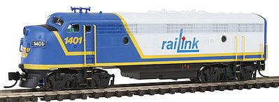 Intermountain Railway 69985 N Scale EMD FP9 - Standard DC -- RaiLink (white, blue, yellow)
