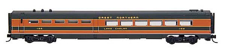 Intermountain Railway 7055 N Scale Western Diner - Ready to Run - Centralia Car Shops -- Great Northern (Pullman Green, Omaha Orange)