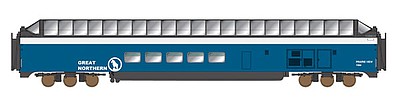 Intermountain Railway 7104 N Scale P-S Superdome Smooth-Side Full-Length Dome - Ready to Run -- Great Northern (Big Sky Blue, white)