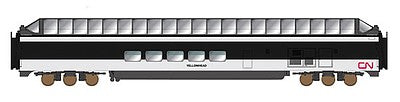 Intermountain Railway 7112 N Scale P-S Superdome Smooth-Side Full-Length Dome - Ready to Run -- Canadian National (black, white, red)