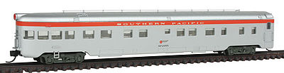 Intermountain Railway 7504 N Scale 2-1-1 Observation-Buffet-Lounge - Ready to Run -- Southern Pacific (Sunset; Silver, red)