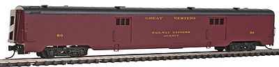 Intermountain Railway 7654 N Scale Centralia Car Shops Streamlined Smooth-Side Baggage Car - Ready to Run -- Chicago Great Western (maroon)