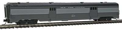 Intermountain Railway 7662 N Scale Centralia Car Shops Streamlined Smooth-Side Baggage Car - Ready to Run -- New York Central (1946 Post-War 2-Tone Gray)