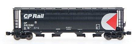 Intermountain Railway 85208 Z Scale 59' 4-Bay Cylindrical Covered Hopper w/Round Hatches - Ready to Run -- Canadian Pacific (black, red, white, Multimark Logo)