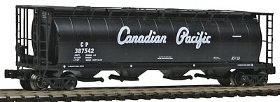 Intermountain Railway 85212 Z Scale 59' 4-Bay Cylindrical Covered Hopper w/Round Hatches - Ready to Run -- Canadian Pacific (black, white, Script Lettering)