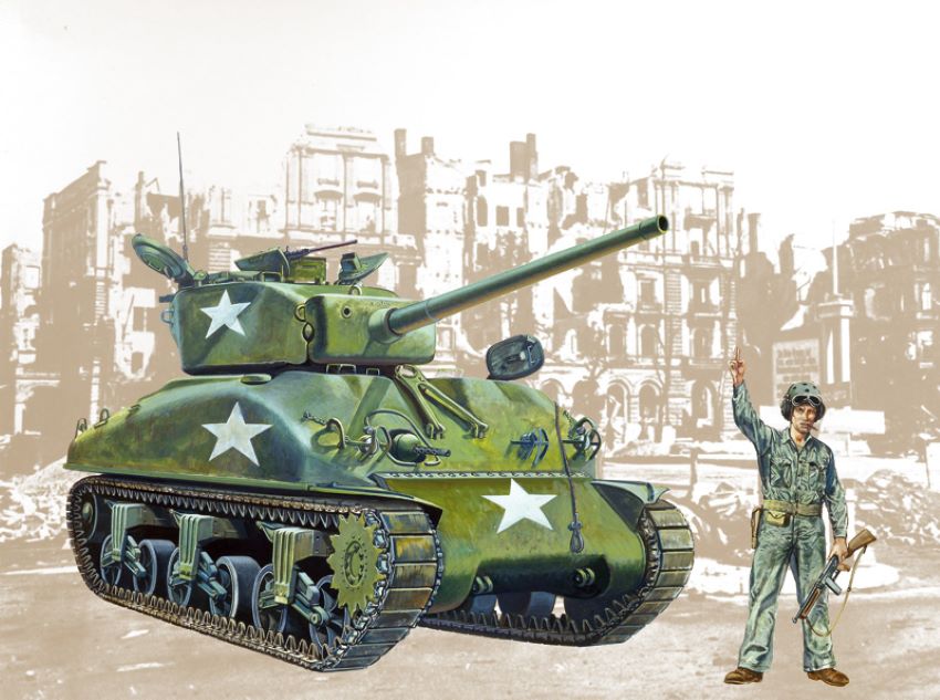 Italeri 225 1/35 M4A1 Sherman Tank