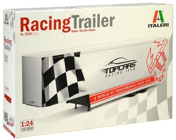 Italeri 3936 1/24 22-Ft Fifth Wheel Racing Transport Trailer