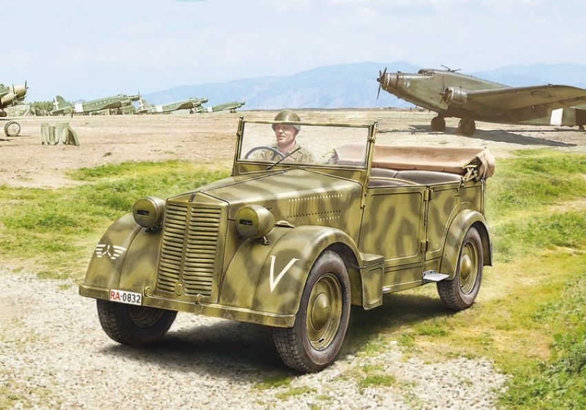 Italeri 6550 1/35 Fiat 508CM Coloniale Military Car w/2 Crew