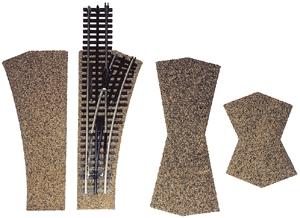 Itty Bitty Lines 1602 O Scale Cork Roadbed Precut Switch Pad -- For Atlas Right Hand Medium Radius