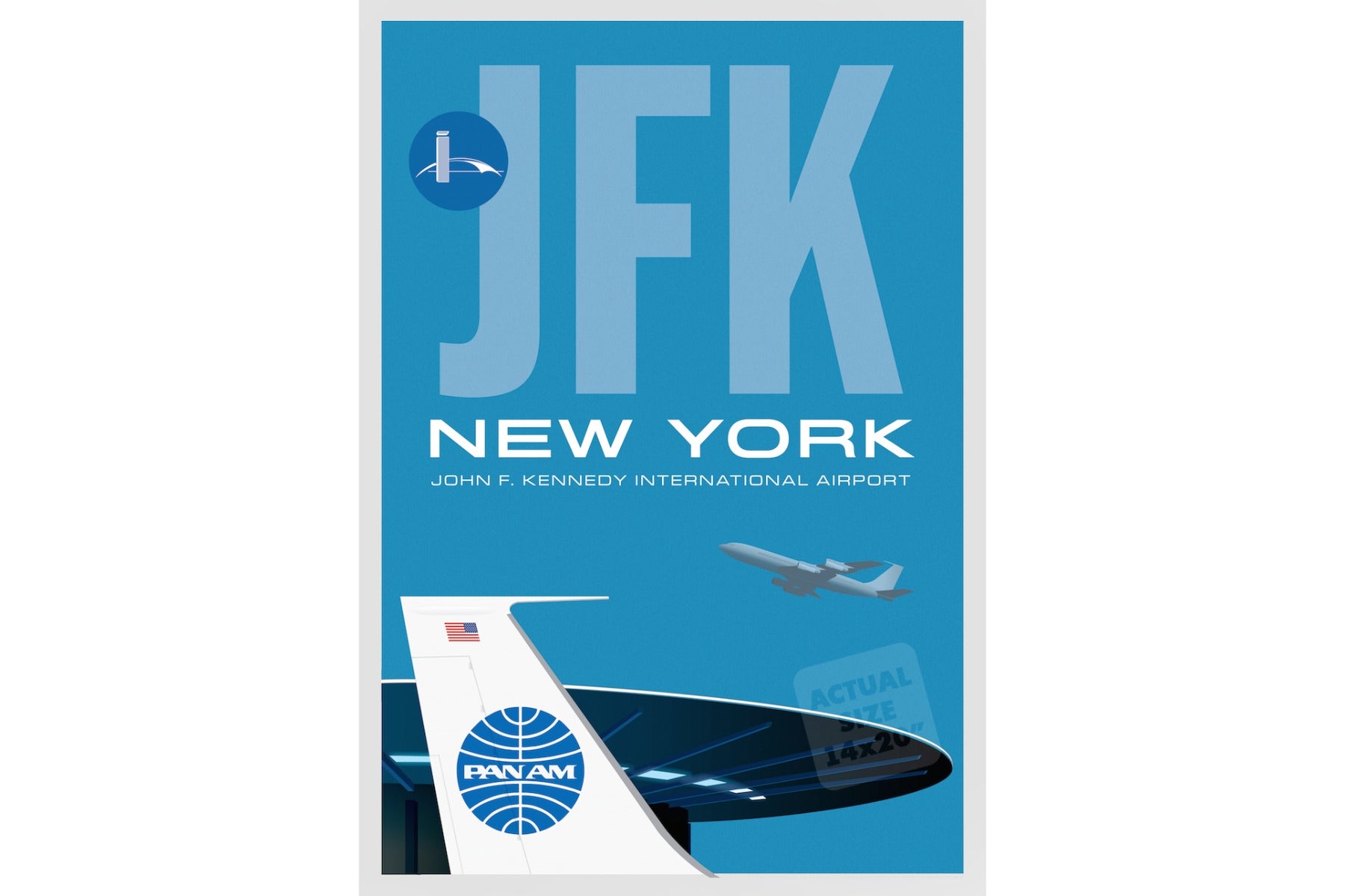 Jetage Aviation Art JA022 Jfk Worldport Airport Poster 14 X 20