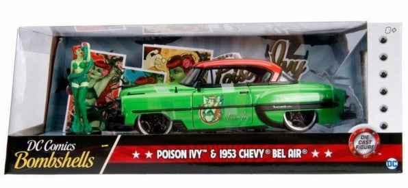 Jada 30455 1/24 DC Comics 1953 Chevy Bel Air w/Poison Ivy Figure