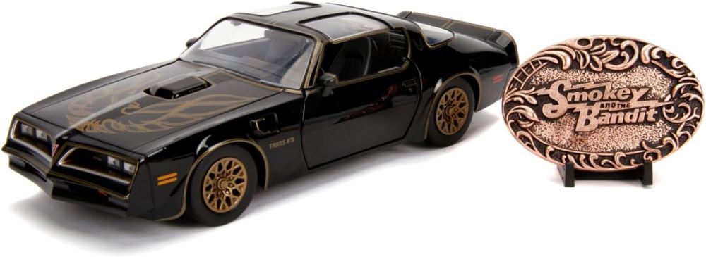Jada 30998 1/24 Smokey & The Bandit 1977 Pontiac Firebird Car w/Replica Belt Buckle