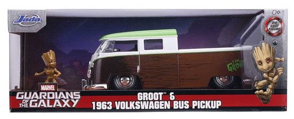 Jada 31202 1/24 Guardians of the Galaxy 1963 VW Bus Pickup w/Groot Figure