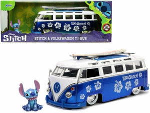 Jada 31992 1/24 Lilo & Stitch 1962 VW T1 Bus w/Stitch Figure