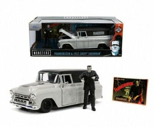 Jada 32191 1/24 Universal Monsters 1957 Chevy Suburban w/Frankenstein Figure