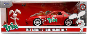 Jada 32199 1/24 General Mills 1985 Mazda RX7 Car w/Trix Rabbit Figure