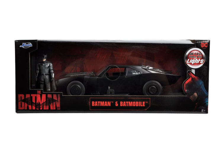 Jada 32504 1/18 2022 The Batman Batmobile Lighted w/Batman Figure