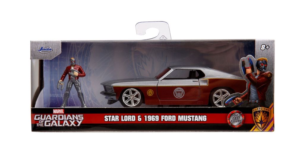 Jada 33077 1/32 Guardian of the Galaxy 1969 Ford Mustang w/Star Lord (Quill) Figure