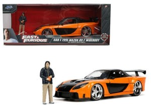 Jada 33174 1/24 Fast & Furious 1997 Mazda RX7 Veilside Car w/Han Figure