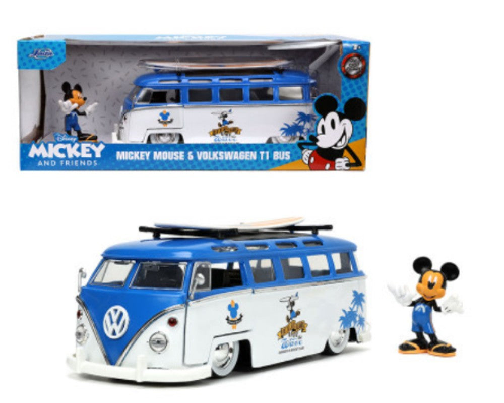 Jada 33179 1/24 1962 VW T1 Bus w/Mickey Mouse Figure