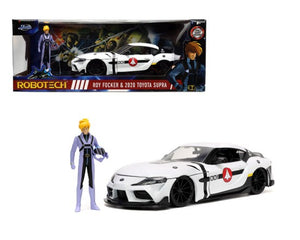 Jada 33682 1/24 Robotech 2020 Toyota Supra Car w/Roy Focker Figure