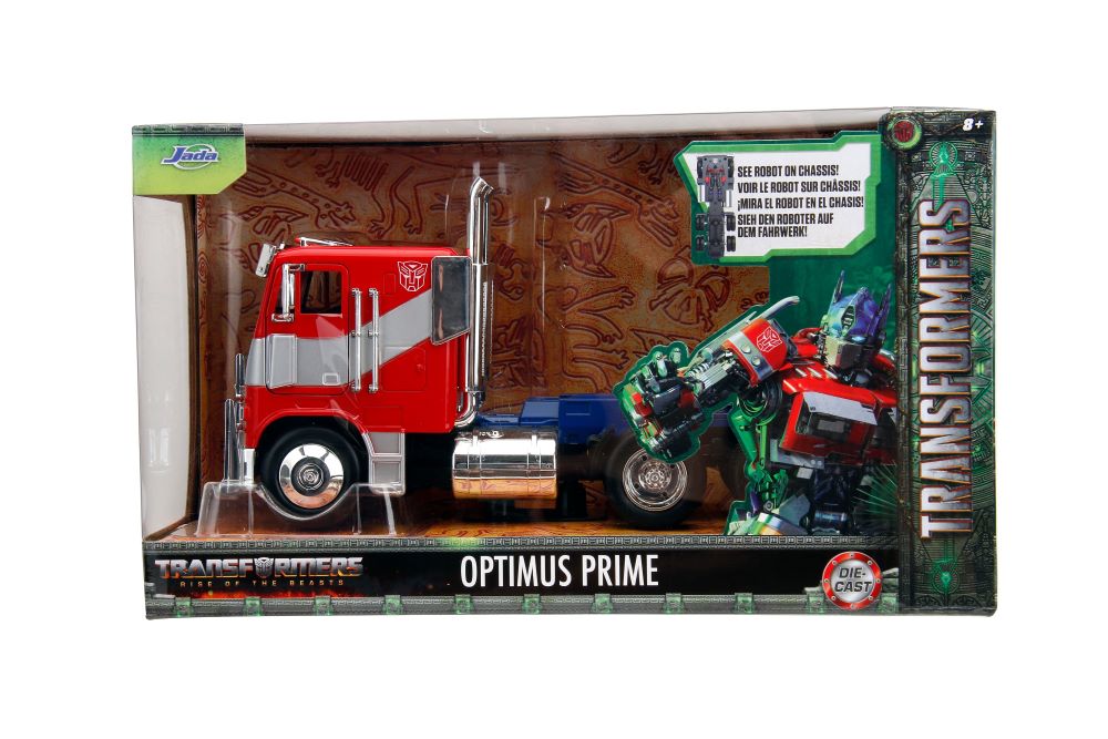 Jada 34262 1/24 Transformers Rise of the Beasts Optimus Prime 1987 Freightliner FLA Tractor Cab