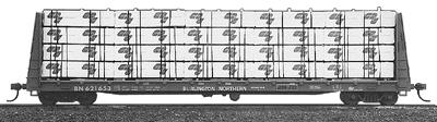 Jaeger Products 4400 HO Scale 60' Flat Car Lumber Load Kit -- Crown Zellerbach