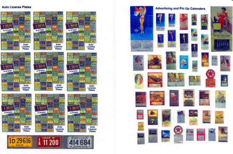 JL Innovative 249 HO 1930-50's Vintage Calendars (49) & Auto License Plates (531)