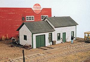JL Innovative 261 HO Scale East Side Junction Section House -- 5-3/8 x 2-7/8" 13.4 x 7.2cm