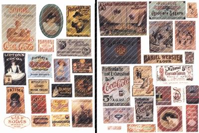 JL Innovative 265 HO Scale Turn of the Century Series III Signs 1890s-1920s -- 39 Signs