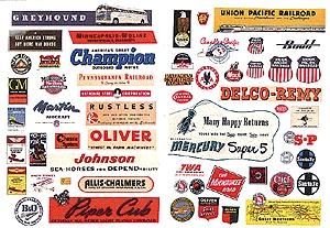 JL Innovative 283 HO Scale Planes/Trains/Industrial Posters & Signs -- 1940s-1950s