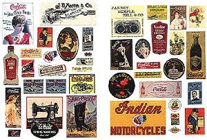 JL Innovative 285 HO Scale Posters/signs "Turn of the century" 1890's - 1920's -- pkg(40)
