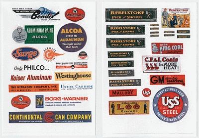 JL Innovative 292 HO Scale 1940s-50s Industrial Signs