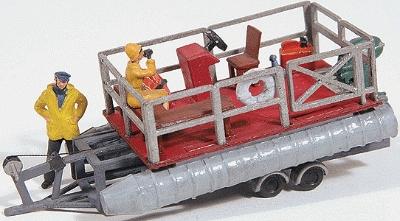 JL Innovative 458 HO Scale Boat -- Vintage Pontoon-Trailer & Accessories - Kit