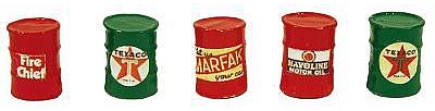 JL Innovative 562 HO Scale Custom Oil Barrel pkg(5) -- Texaco (red, green)