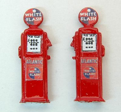 JL Innovative 583 HO Scale Deluxe Custom Gas Pumps - Painted -- Atlantic pkg(2)