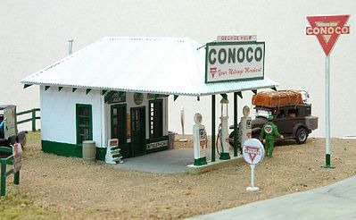 JL Innovative 651 HO Scale George Helm Conoco -- Kit - 2-3/4 x 4-3/4" 7 x 12.1cm