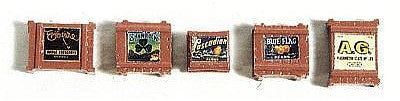 JL Innovative 715 HO Scale Custom Deluxe Crates pkg(5) -- Terra Cotta